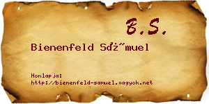 Bienenfeld Sámuel névjegykártya